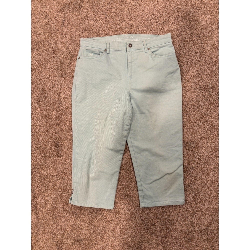 Gloria‎ Vanderbilt Capri Jeans Womens 33W Blue Amanda All-Around Slimming Effect
